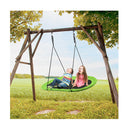 Flying Oval Tree Swing Set With Adjustable Hanging Ropes For Outdoor