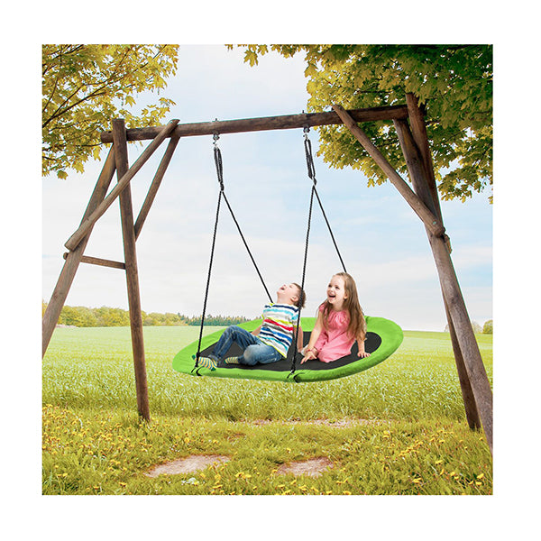 Flying Oval Tree Swing Set With Adjustable Hanging Ropes For Outdoor