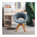Mid Century Swivel Accent Chair With Oversized Upholstered Seat Grey