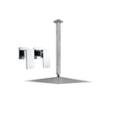 16 Inch 400Mm Rain Shower Head Stainless Steel Chrome Shower Taps