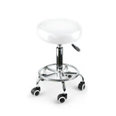 Swivel Salon Barstool Hairdressing White