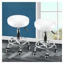 Swivel Salon Barstool Hairdressing White