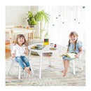 3 Piece Children Activity Table Set With Center Mesh Storage