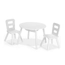 3 Piece Children Activity Table Set With Center Mesh Storage