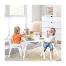 3 Piece Children Activity Table Set With Center Mesh Storage