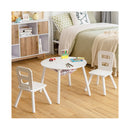 3 Piece Children Activity Table Set With Center Mesh Storage
