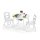 3 Piece Children Activity Table Set With Center Mesh Storage