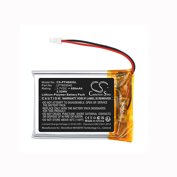 Cameron Sino Cs Pth805Sl 680Mah Battery For Philips Taph805 Headset