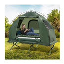 1 Person Camping Tent Cot With Air Mattress And Carry Bag For Picnic