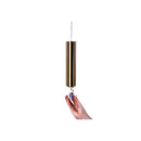Satin Brass Sleek Cylindrical Pendant