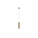Satin Brass Sleek Cylindrical Pendant