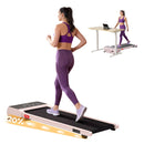 3 in 1 Walking Pad Treadmill 20% Auto Incline Under Desk Treadmills for Home Gym With 40cm Wide Belt Pink