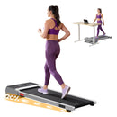 3 in 1 Walking Pad Treadmill 20% Auto Incline Under Desk Treadmills for Home Gym With 40cm Wide Belt Sliver