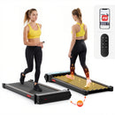 2 in 1 Walking Pad Treadmill Dual-Sided Under Desk Treadmills with Foot Massage for Home Gym with App Control Black