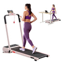 3 in 1 Walking Pad Treadmill 20% Auto Incline Under Desk Foldable Treadmills for Home With 40cm Wide Belt Pink