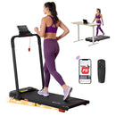 Treadmill Electric Walking Pad with Incline Foldable for Home Gym Black