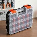 Double Sided Tool Box Organizer with 34 Compartment Small Parts Storage
