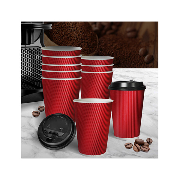 16Oz Disposable Takeaway Coffee Red