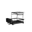 Detachable Dish Drying Rack Cutlery Black