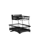 Detachable Dish Drying Rack Cutlery Black