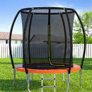 6FT Trampoline for Kids with Ladder Trampoline Enclosure Safety Net Rebounder Orange