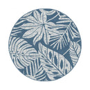 Hiro Palm Ocean Round Rug