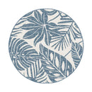 Hiro Palm Ocean Round Rug