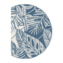 Hiro Palm Ocean Round Rug