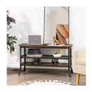 Wooden TV Stand with Storage Shelves for Living Room Bedroom