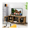 TV Stand with 2 Metal Mesh Doors for Living Room