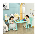 3 Pieces Kids Table Set with 2 Chairs for Reading Green
