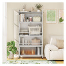 Tall Freestanding Metal Pantry With 4 Flip Up Doors And 5 Tier White