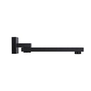 Bathtub Spout Basin Water Spout With Wall Mounted Mixer Tap Set Black