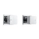 Bathtub Spout Basin Water Spout With Turn Taps Set Wall Mounted Chrome