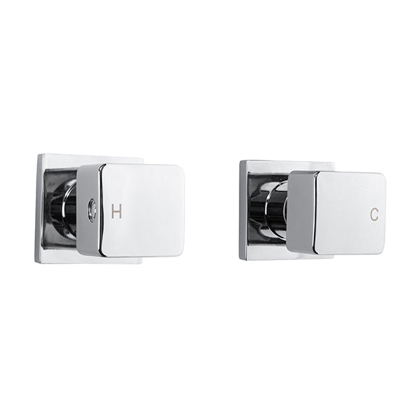 Bathtub Spout Basin Water Spout With Turn Taps Set Wall Mounted Chrome