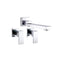 Bathroom Bathtub Basin With Hot Cold Mixer Tap Wall Mounted Chrome