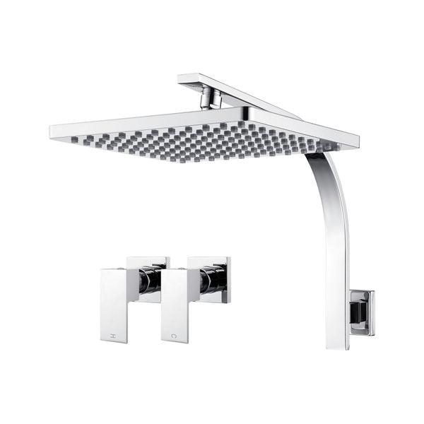 Rain Shower Head Set Bathroom Wall Tapware Mixer Taps