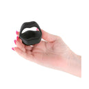 Techno Strobe Rechargeable Vibrating Cock Ring With App Control Black