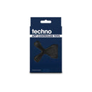Techno Strobe Rechargeable Vibrating Cock Ring With App Control Black