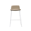 Texel Bar Stool 630Mm H Almond PU Seat White Base