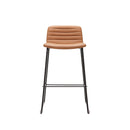 Texel Bar Stool 630Mm H Amber PU Seat Black Base