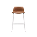 Texel Bar Stool 630Mm H Amber PU Seat White Base