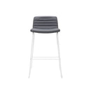 Texel Bar Stool 630Mm H French Navy PU Seat White Base