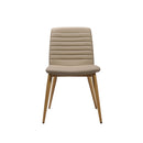 Texel Chair With Steel 4 Leg Base With Timber Look Powder Coat Almond PU