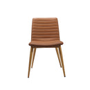 Texel Chair With Steel 4 Leg Base With Timber Look Powder Coat Amber PU