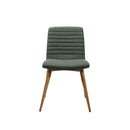 Texel Chair With Steel 4 Leg Base With Timber Look Powder Coat Olive Fabric