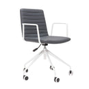 Texel Swivel 5 Star White Base Chair Breakout Meeting Chair With Arms