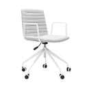 Texel Swivel 5 Star White Base Chair Breakout Meeting Chair With Arms
