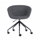 Texel Tub Chair On 5 Star Base Charcoal Fabric Black Base