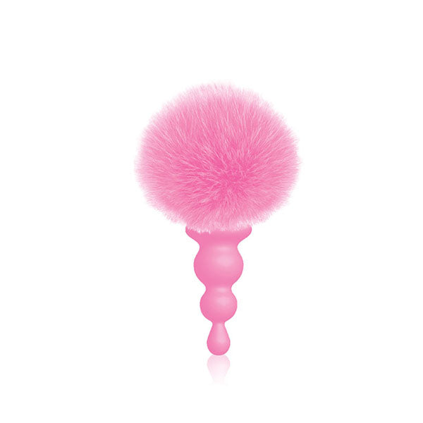 The 9S Cottontails Beaded Pink Butt Plug With Bunny Tail